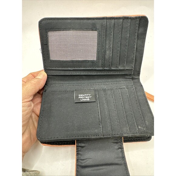 Tahari Tab Indexer Peach Orange Sherbet Wallet Organizer Women's - Picture 3 of 5